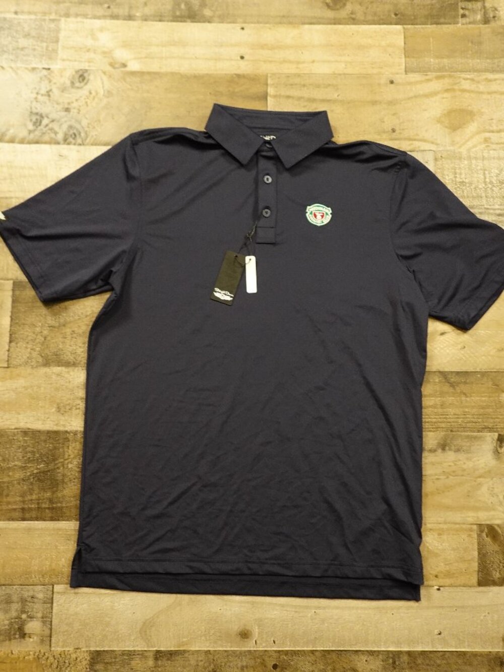 Straight Down Olympic Polo Men's Medium Navy Medinah Country Club Golf NWT